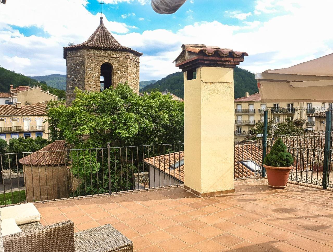 Casa Lola - Terraza Panoramica En El Centro Del Pueblo Apartman Sant Joan de les Abadesses Kültér fotó